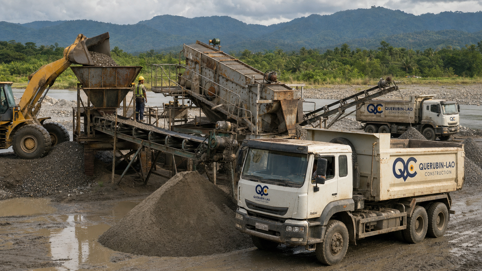 Concept visualization of QLC sand screening and hauling operations in Castillejos, Zambales